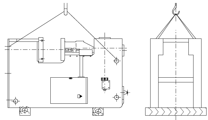 Рис. Зачаливание пресса