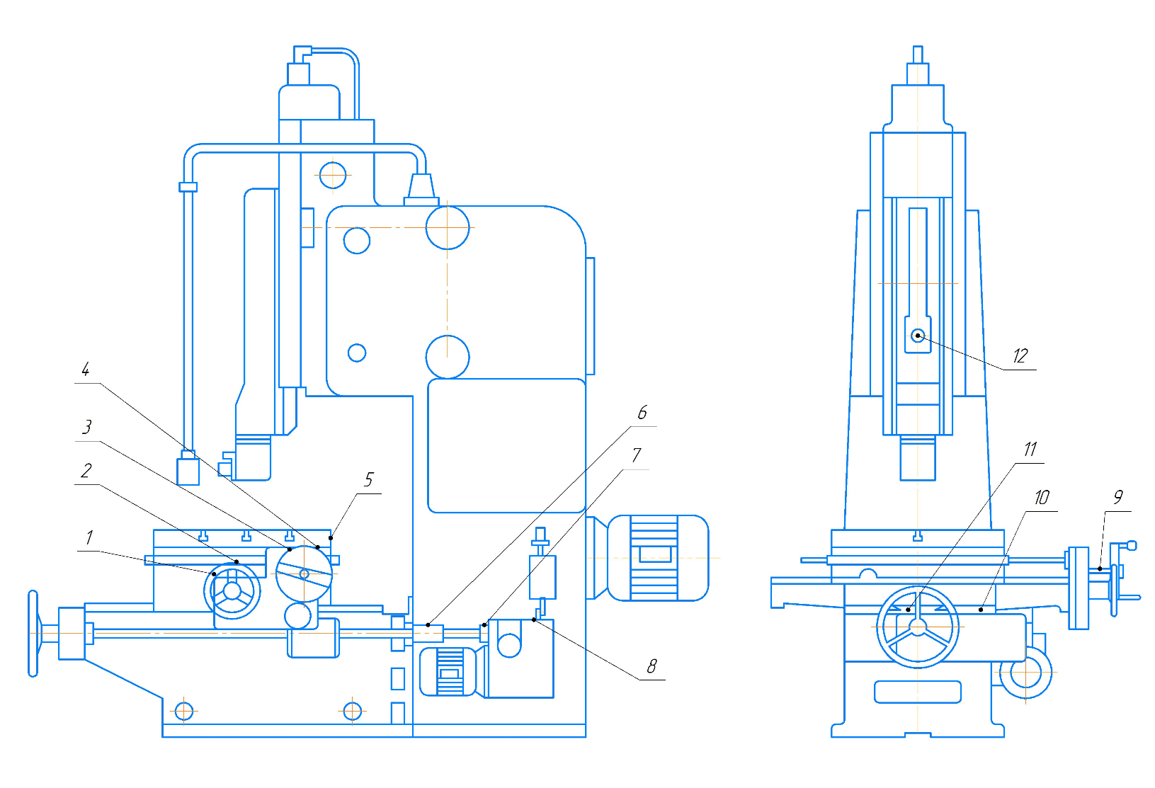 Рис - Схема смазки принципиальная долбежного станка SMK
